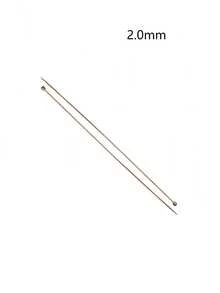 35cm單頭針編織針套裝/碳化竹針（2pcs）2.0mm-2.25mm-2.5mm-2.75mm-3.0mm-3.25mm-3.5mm-3.75mm-4.0mm-4.5mm-5.0mm-5.5mm-6.0mm-6.5mm-7.0mm-8.0mm-9.0mm-10.0mm - 卡其色 - 查看 14