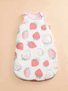 1件装Oeko-Tex认证卡通印花婴儿睡袋，柔软舒适，适合新生儿日常使用，四季皆宜