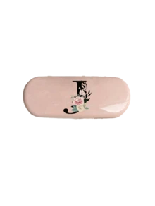1个纯色眼镜盒，饰有黑色玫瑰和字母印花，设计新颖简约，防水防尘，便携式太阳镜收纳盒，男女通用眼镜盒，黑色眼镜盒，眼镜保护盒，硬质太阳镜盒，适合婚礼、伴娘礼物、新年、情人节等场合。 - 彩色 - 查看 25