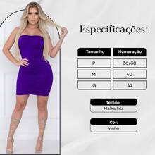 Sexy Strapless Ruched Front Bodycon Short Dress - 紫色 - 查看 3