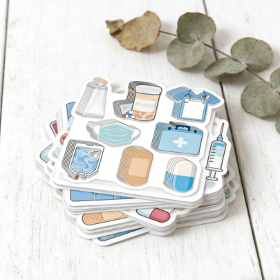 8pcs Nurse-Themed Sticky Notes - Cute Doctor-Style Memo Pads, Fun Gifts For School & Office, Great For Back-To-School Supplies