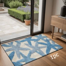 1 Stück Teppich mit Meereskreatur Muster, Kunstwoll-Matte - hochabsorbierend, leicht zu reinigen, geeignet für Heimdekoration, Bauernhaus, Eingangsbereich, Innenbereich, Raum, Küche, Esszimmer, kleines Büro/Homeoffice, Waschbecken, Waschküche, Fußmatte, Küchenmatte, rutschfeste Matte - Verschiedenfarbig - Übersicht 13