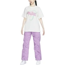 Nike Sportswear Classic Logo Short-Sleeve T-Shirt With Straight Shoulder Sleeve For Sporty And Casual Wear, Suitable For Running And Training - White - View 3