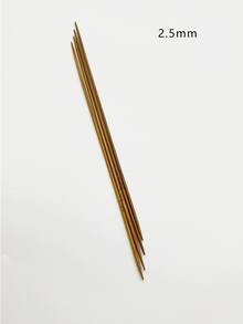 25cm Double-Pointed Knitting Needles 1 Set/Carbonized Bamboo Knitting Needles (4pcs) 2.0mm-2.25mm-2.5mm-2.75mm-3.0mm-3.25mm-3.5mm-3.75mm-4.0mm-4.5mm-5.0mm-5.5mm-6.0mm-6.5mm-7.0mm-8.0mm-9.0mm-10.0mm - Khaki - View 10