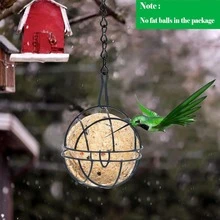 2pcs Elegant Hanging Bird Feeder | Metal Teardrop And Round Design, Weather-Resistant | With Flip Cover And Hook, Easily Attract Songbirds To Your Fence Or Garden - 2pcs - View 4