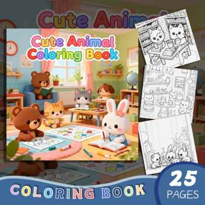 25ページの「かわいい小動物テーマの塗り絵ブック」、大人と10代の方向け、超かわいくて落ち着くデザインで、リラックスと気分転換に最適(居心地の良い空間の塗り絵ブック)。塗り絵は感情を解放し、不安を和らげます。休暇やスペシャルな機会のプレゼントに最適、男の子、女の子、10代、子供に適しています。