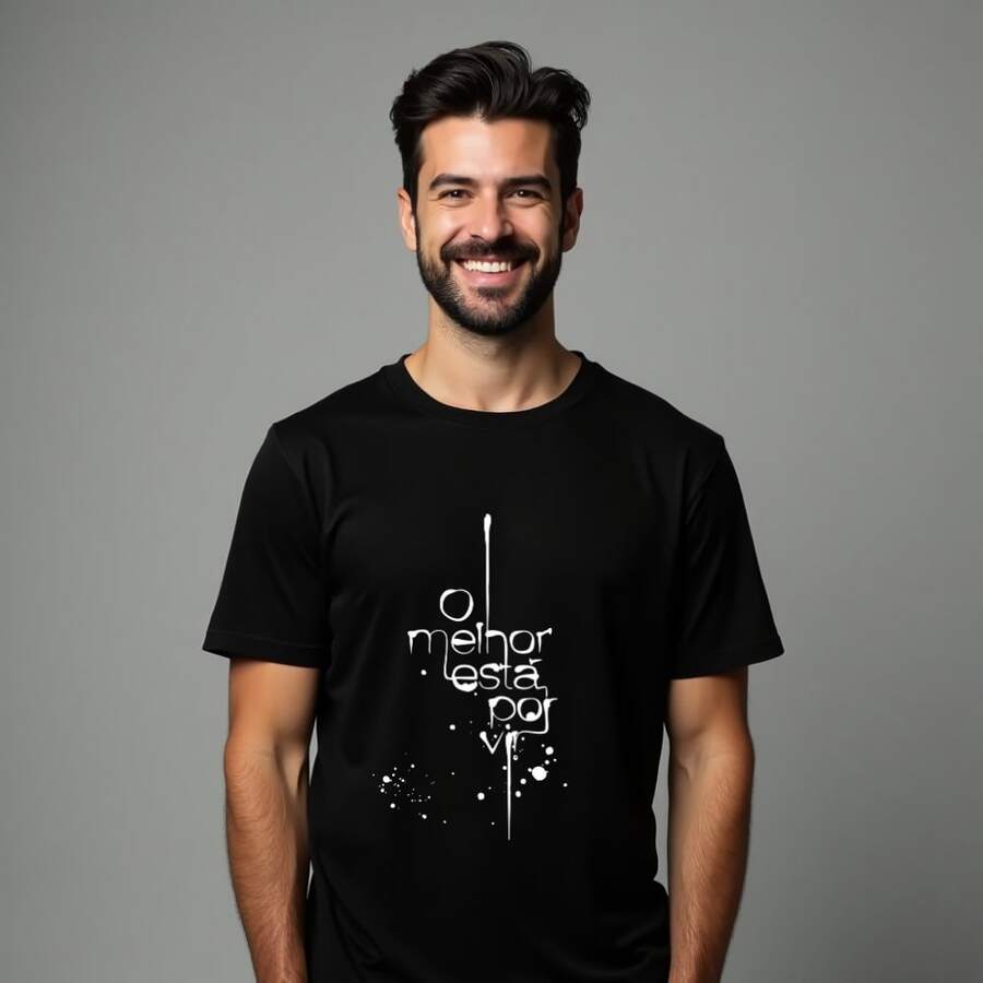"The Best Is Yet To Come" Christian Premium Fabric T-Shirt - Hitam - View 1