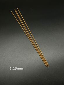4支/套竹制针织针，9.8英寸/25厘米长碳化双头针织针，适用于编织毛衣、裤子、帽子、手套、围巾等。可选尺寸：2.0毫米-10.0毫米