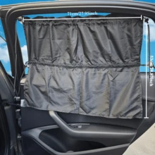 2pcs/4pcs Car Side Window Sunshade With Suction Cup, Privacy Blackout Sun Shade, Heat Insulation Curtain - Suction Cup Double Rope - View 7
