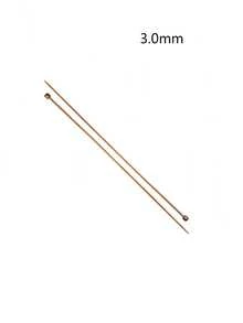 35cm單頭針編織針套裝/碳化竹針（2pcs）2.0mm-2.25mm-2.5mm-2.75mm-3.0mm-3.25mm-3.5mm-3.75mm-4.0mm-4.5mm-5.0mm-5.5mm-6.0mm-6.5mm-7.0mm-8.0mm-9.0mm-10.0mm - 卡其色 - 查看 8