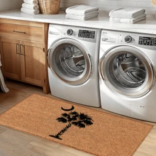 1 szt. Dywan z nadrukiem w kształcie drzewa kokosowego, mata z imitacji wełny – bardzo chłonna, łatwa do czyszczenia, odpowiednia do wystroju wnętrz, do domu, na farmę, do przedpokoju, do wnętrz, do kuchni, jadalni, małego biura/biura domowego, do zlewu, pralni, wycieraczki, maty kuchennej, maty antypoślizgowej - Wielokolorowe - Zobacz 7