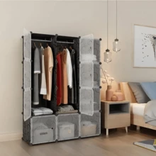 Orgnizador Armario Plastico Ropa 12 Cubes Cubos Color Negro - Negro - Ver 5
