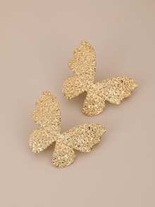 1/2 chiếc kẹp tóc hình bướm 3D tối giản kiểu Âu và Mỹ, kẹp lò xo kim loại bề mặt lồi cỡ trung bình, phụ kiện tóc độc đáo, kiểu dáng cung điện bướm, hợp kim kẽm, thích hợp cho mùa hè, kỳ nghỉ, du lịch. - Nhiều màu - Xem 2