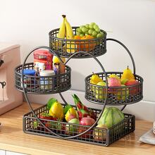 Senmeo 1PC 3-Tier Black Heart-Shaped Fruit Basket Bowl, Countertop Storage & Display Rack For Fruits/Vegetables/Snacks, Picnic/Wedding/Party Holiday Gift - 心形 - 查看 1