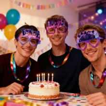 Mattel 6件套K-POP鬼灭之刃动漫风格派对眼镜套装 - 趣味卡通眼镜，色彩鲜艳的表演眼镜，适合生日、主题派对和摄影棚（多种款式）