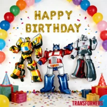 14pcs TRANSFORMERS Foil Balloons, Birthday Theme Balloons Set, Party Background Wall Decor Atmosphere Balloons - Multicolor - View 2