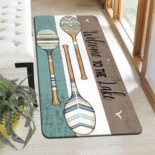 1/2/3pcs Geometric Paddle Shape Kitchen Rugs, Bohemian Coastal Style, Non-Slip Backing, Perfect For Kitchen, Living Room, Bedroom, Bathroom, Entryway, Indoor Outdoor Garden Party Home Decor - Multicolor - View 11