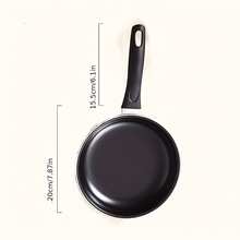 1 Pc Single Handle Pan-Frying Pan, Baking Tray, Flat Bottomed Pan, Household, Gas Induction Cooker Universal, Can Be Used For Frying Eggs And Steak - Black - View 6