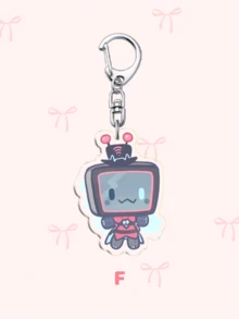 1个卡通动漫亚克力钥匙扣，动漫周边-维姬、查理、阿拉斯托印花壁球钥匙扣，地狱旅馆钥匙扣，汽车钥匙圈。粉丝的完美礼物，角色扮演配件，汽车钥匙包背包小饰品钥匙圈配件，创意学生礼物。 - 彩色 - 查看 8