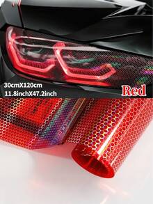30x120cm Car Headlight Protective Film - Hexagonal Clear Anti-Scratch Auto Light Sticker Universal Fit Scratch Resistant Headlight Cover - A - View 1