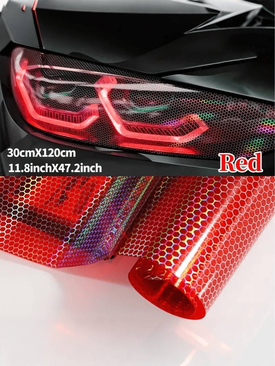 30x120cm Car Headlight Protective Film - Hexagonal Clear Anti-Scratch Auto Light Sticker Universal Fit Scratch Resistant Headlight Cover - A - View 1
