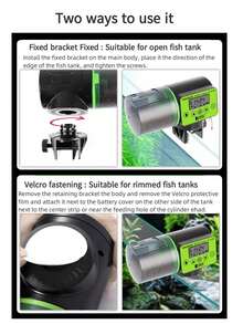 Automatic Fish Feeder With Intelligent Timing, Suitable For Open Fish Tanks Or Tanks With Fixed Edges, Applicable For Fish Aquarium Feeding, Suitable For Pets: Aquarium, Fish Feeder - Multicolor - View 4