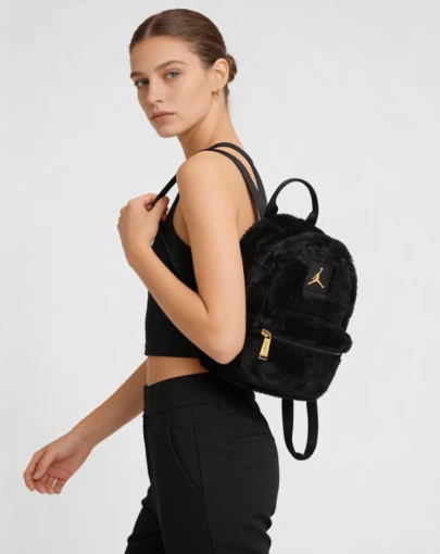 Nike Jordan Adjustable Shoulder Strap Zippered Backpack, Casual, Versatile, Stylish, Mini Women's Backpack