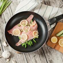 1 Pc Single Handle Pan-Frying Pan, Baking Tray, Flat Bottomed Pan, Household, Gas Induction Cooker Universal, Can Be Used For Frying Eggs And Steak - Black - View 4