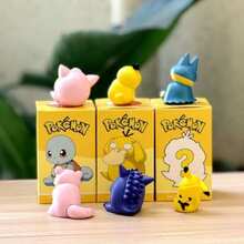 pokemon 6件套宝可梦瞌睡系列盲盒手办，可爱皮卡丘和毛绒玩偶，汽车/家居/办公室装饰，收藏级盲盒手办，节日礼物（包装随机） - 彩色 - 查看 11