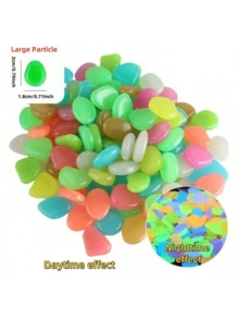 1000/500pcs Luminous Garden Pebbles Stones, Colorful Glow Stones, For Garden Lawn Courtyard, Home Outdoor Walkway Corridor And Aquarium Decoration, Luminous Stones Perfect For Fish Tank, Path, Flower Bed, Potted Plant, Driveway DIY Design, Home Decor (Color Style Random) - Multicolor - View 14