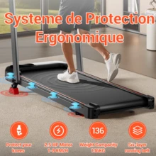 UMAY 3 In 1 Under Desk Treadmill With Handlebar - 2.5 HP Quiet Folding Treadmill For Home, Office, Under Desk, Portable Treadmill With 15% Incline, 300lbs Capacity - 查看 3