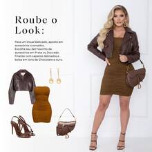 Sexy Strapless Ruched Front Bodycon Short Dress - 鏽棕色 - 查看 7