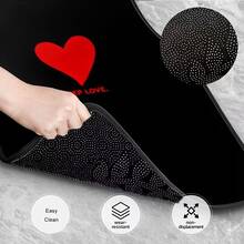 4件組 [Keeping Heart 圖案印花] 汽車腳墊－印花設計，通用型汽車腳墊，易清潔聚酯纖維材質－全天候使用，適用於轎車、卡車、SUV－理想禮物 - 汽車腳墊 - 查看 4