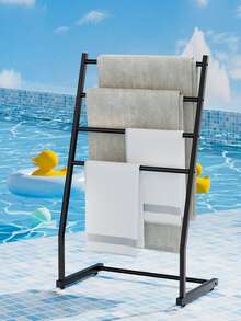 金属毛巾架 | 立式毛巾杆架、毯子梯架、超大浴巾晾晒展示架、泳池毛巾架 - 彩色 - 查看 13