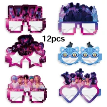 Mattel 6件套K-POP鬼灭之刃动漫风格派对眼镜套装 - 趣味卡通眼镜，色彩鲜艳的表演眼镜，适合生日、主题派对和摄影棚（多种款式）