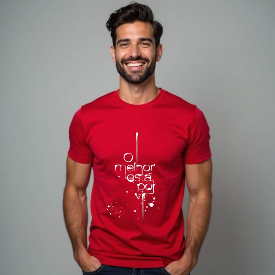 "The Best Is Yet To Come" Christian Premium Fabric T-Shirt - 紅色 - 查看 1
