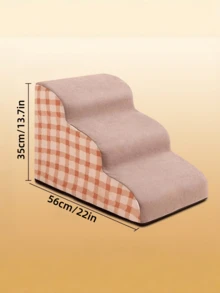 2/3/4 Level Foam Pet Stairs, Portable Dog Bed Steps, Convenient For Small Dogs, Elderly Pets And Injured Animals To Easily Get On And Off Bed, With Removable Pad Cover And Non-Slip Base