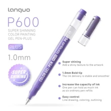 languo 72 Colours 1 Set Neutral Pen Gift Set, 1.0mm Push Nib, Stackable Colours, High Capacity Ink, Professional Painting Supplies Suitable For Wood, Stone, Glass, Metal, Plastic, School Supplies - Multicolor - View 5
