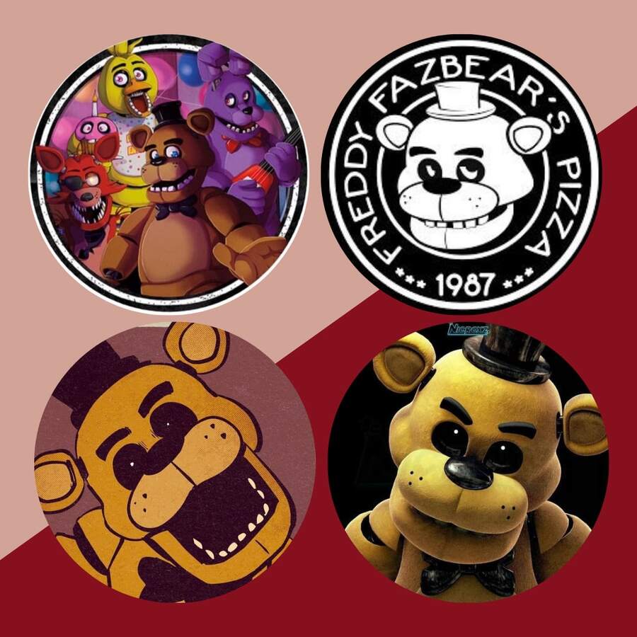 KIT With 4 FNAF Buttons - Buttons Buttons 4.5CM Brooch Anime GAME - Otaku Nerd Geek Button - Button - Button - Brooches - Button - Buttons - Butom - Botoms - Pin - Pins - Button - Bottom - Button Buttons - KIT 04 - View 1