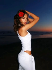 7件套芙蓉花发夹，适合女性和女孩，大号多色热带人造花发夹，波西米亚风格发饰，适合夏季海滩度假、夏威夷主题派对、婚礼回礼和情人节，爪夹、发夹、发卡、头饰、发卡 - 彩色 - 查看 6