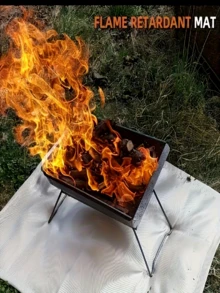 1pc 40x40 Inch Glass Fiber Fire Blanket, Emergency Fire Retardant Blanket, Flame Resistant Blanket For Home, Kitchen, School, Car, Office, Warehouse Fire Safety - Multicolor - View 7