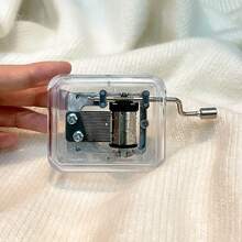 1 Pc Mini Hand Cranking Music Movement DIY Music Box Decorative Collectibles Music Available Cute Decoration Cranking Music Box Lovely Gift - Multicolor - View 3