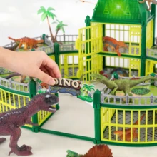 215PCS Dinosaur Park Playset With Lights & Sounds, 3+ DIY Dino Dollhouse Fort, 18 Realistic Dinosaur Figures, STEM Educational Toy, Birthday Gift For Kids Boys Girls - 215PCS - 查看 4