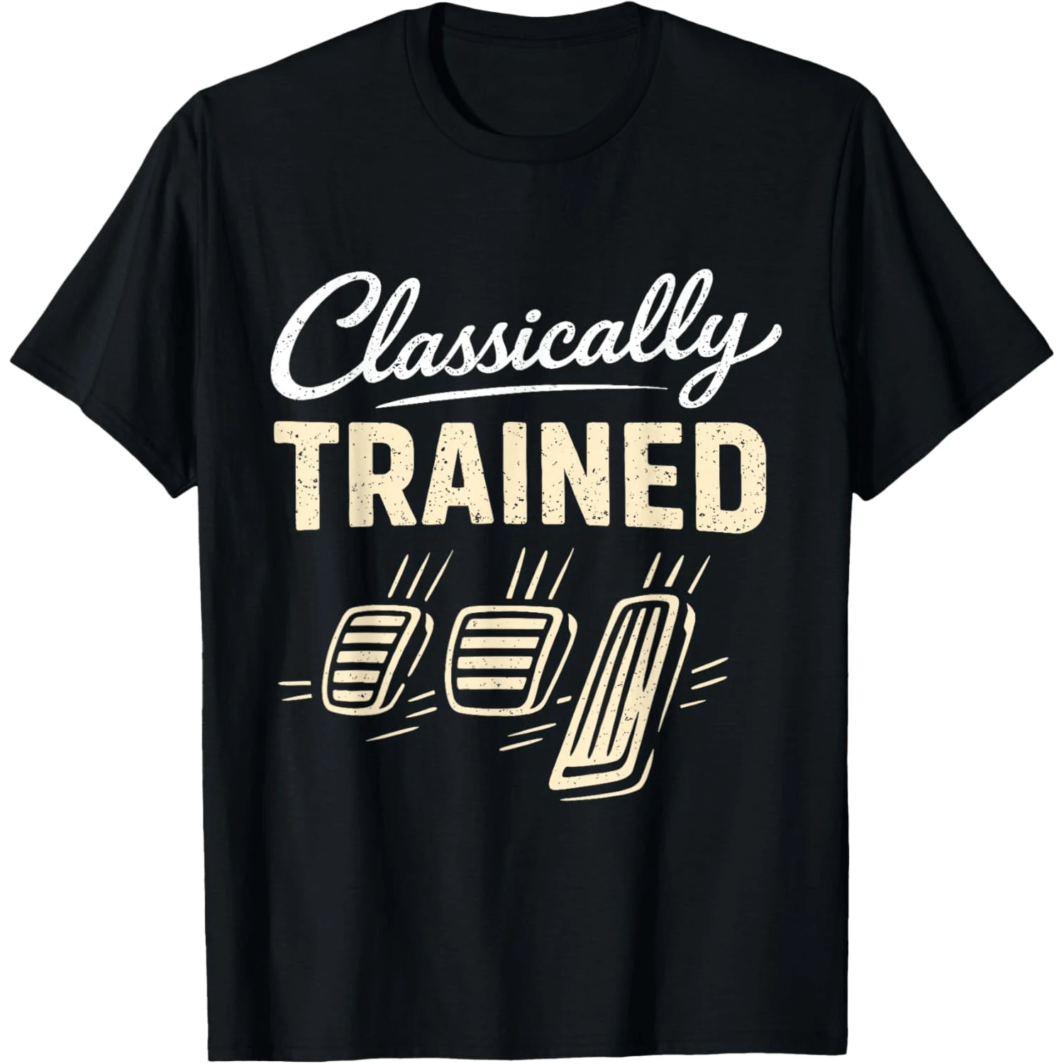Classically Trained Car Guy Racing Gear Manual Driver T-Shirt - Black - View 1