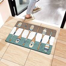 1/2/3pcs Geometric Paddle Shape Kitchen Rugs, Bohemian Coastal Style, Non-Slip Backing, Perfect For Kitchen, Living Room, Bedroom, Bathroom, Entryway, Indoor Outdoor Garden Party Home Decor - Multicolor - View 13