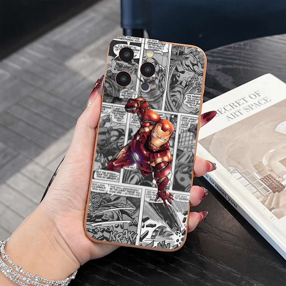Marvel. Iron Man Patterned Phone Case Featuring Bold Comic Book Art With  Dynamic Action Scenes. Compatible With IPhone 17, 16, 15, 14, 13, 12, And  11 Pro Models. Made Of TPU With