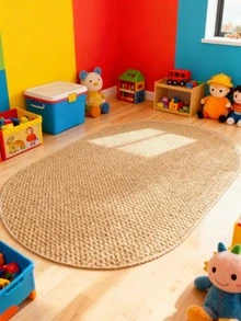 Thảm mây hình bầu dục họa tiết quả dứa, thích hợp cho sân hiên ngoài trời, ban công, chống tia UV, thảm trang trí hiên nhà kiểu Mỹ, sàn gỗ, thảm trải sàn tròn phong cách Bắc Âu cho phòng khách và phòng ngủ. - màu nâu - Xem 3