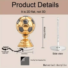 360° Rotating Acrylic Statue, 2D High Definition, Scratch-Resistant Decorative Display Item, Desktop Creative Ornament, Suitable For Home, Office, Holiday Gifts, Themed Decor - Acrylic Standee Desktop Decoration - View 1