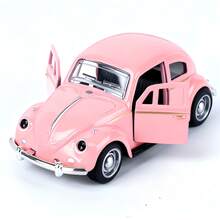 1:32 Scale Alloy Classic Retro Toy Car, Die-Cast Metal Beetle Shaped Vintage Car Model, Suitable For Car Enthusiasts And Collectors, Openable Doors, Car Toy, Birthday, Christmas, New Year Gift For Men And Adults - Multicolor - View 15
