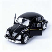 1:32 Scale Alloy Classic Retro Toy Car, Die-Cast Metal Beetle Shaped Vintage Car Model, Suitable For Car Enthusiasts And Collectors, Openable Doors, Car Toy, Birthday, Christmas, New Year Gift For Men And Adults - Multicolor - View 13